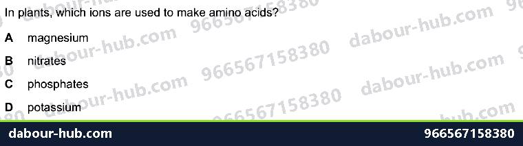 IGCSE Biology 8.2 Water, Mineral Uptake - Question 2