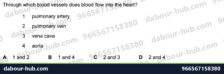IGCSE Biology 9.3 Blood Vessels - Question 14