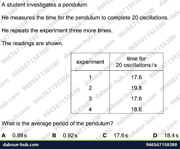 IGCSE Physics 1.1 PHYSICAL QUANTITIES AND MEASUREMENT TECHNIQUES - Question 3