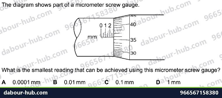 IGCSE Physics 1.1 PHYSICAL QUANTITIES AND MEASUREMENT TECHNIQUES - Question 6
