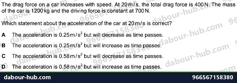 IGCSE Physics 1.2 MOTION - Question 2