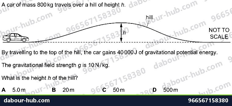 IGCSE Physics 1.3 MASS AND WEIGHT - Question 8