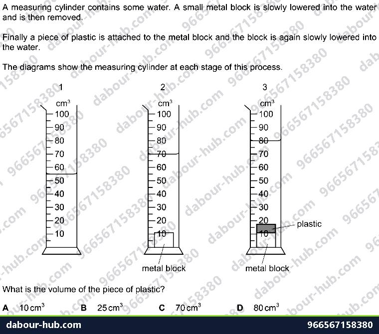 IGCSE Physics 1.4 DENSITY - Question 2