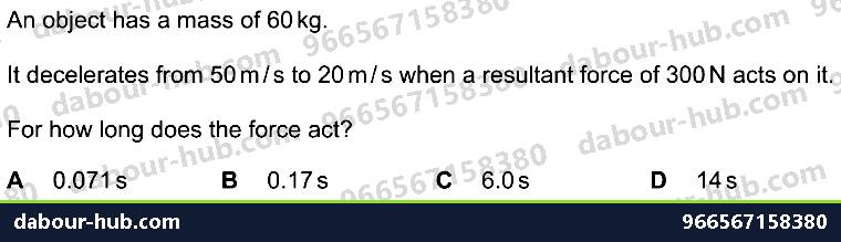 IGCSE Physics 1.5.1 EFFECTS OF FORCES - Question 9
