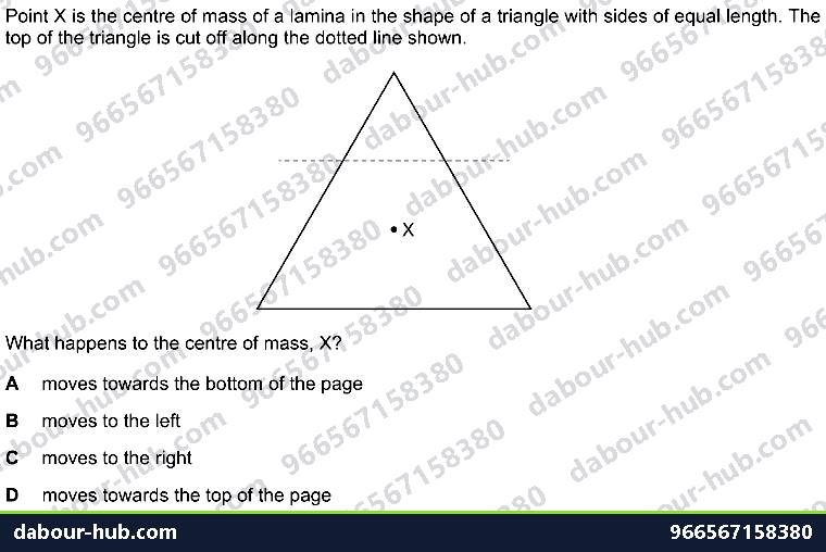 IGCSE Physics 1.5.3 CENTRE OF GRAVITY - Question 3