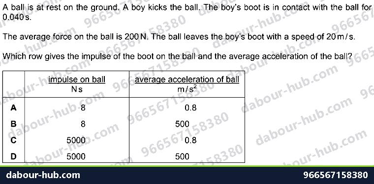 IGCSE Physics 1.6 MOMENTUM - Question 3