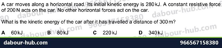 IGCSE Physics 1.7.1 ENERGY - Question 4