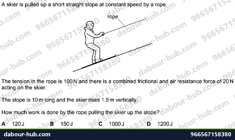 IGCSE Physics 1.7.2 WORK - Question 7