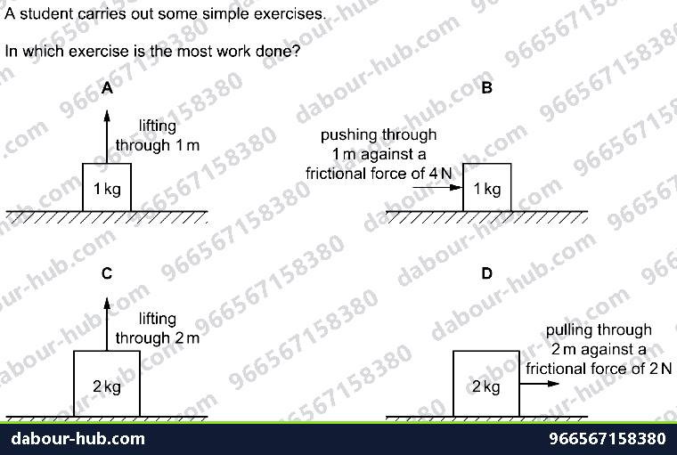 IGCSE Physics 1.7.2 WORK - Question 9