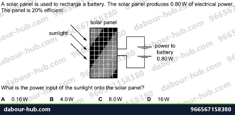 IGCSE Physics 1.7.3 ENERGY RESOURCES - Question 7