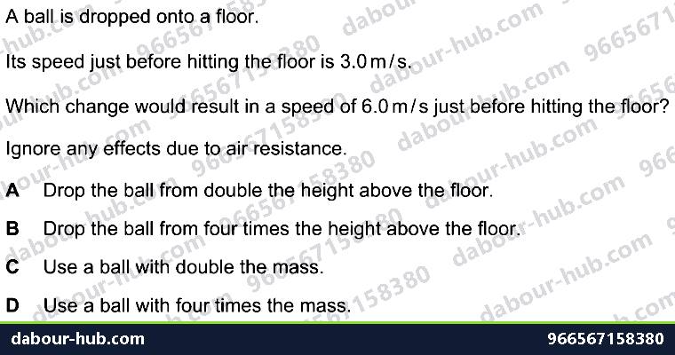 IGCSE Physics 1.7.3 ENERGY RESOURCES - Question 9
