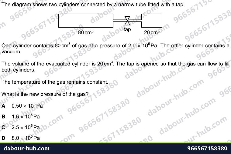 IGCSE Physics 1.8 PRESSURE - Question 3