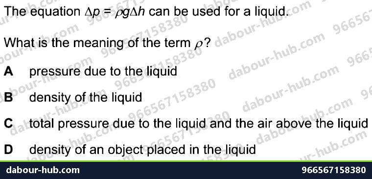 IGCSE Physics 2.1.1 STATES OF MATTER - Question 2