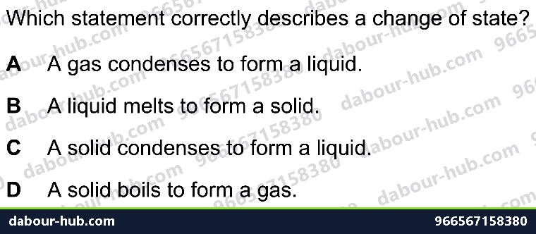 IGCSE Physics 2.1.1 STATES OF MATTER - Question 5