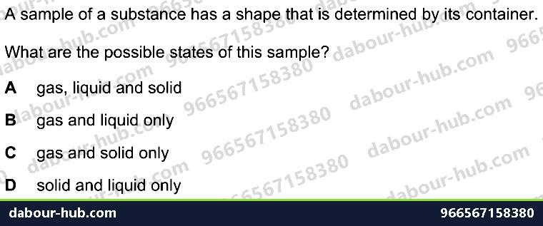 IGCSE Physics 2.1.1 STATES OF MATTER - Question 7