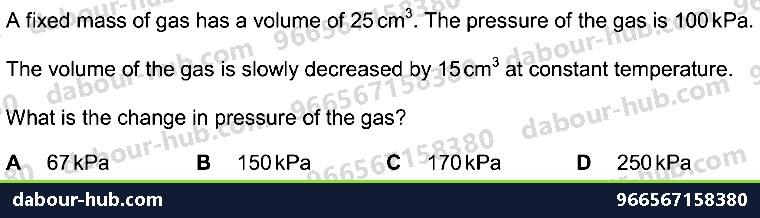 IGCSE Physics 2.1.3 GASES AND THE ABSOLUTE SCALE OF TEMPERATURE - Question 2