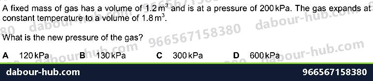 IGCSE Physics 2.1.3 GASES AND THE ABSOLUTE SCALE OF TEMPERATURE - Question 5
