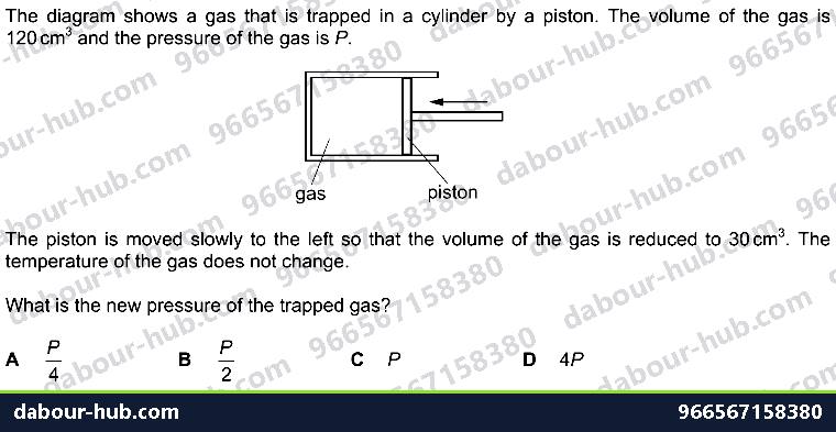 IGCSE Physics 2.1.3 GASES AND THE ABSOLUTE SCALE OF TEMPERATURE - Question 6