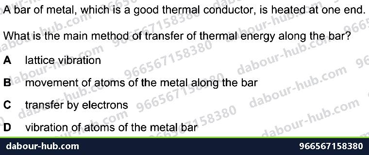 IGCSE Physics 2.3.1 CONDUCTION - Question 10