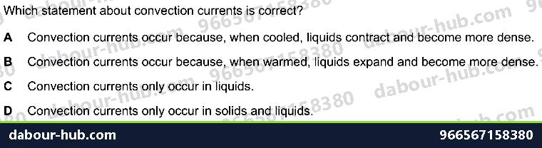 IGCSE Physics 2.3.2 CONVECTION - Question 6