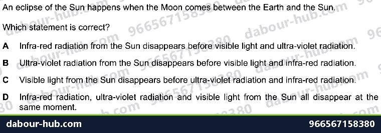 IGCSE Physics 2.3.3 RADIATION - Question 9