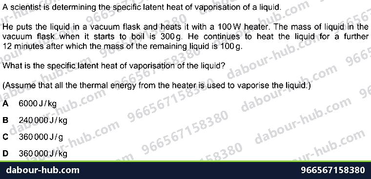 IGCSE Physics 2.3.4 CONSEQUENCES OF THERMAL ENERGY TRANSFER - Question 1