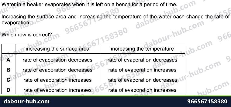 IGCSE Physics 2.3.4 CONSEQUENCES OF THERMAL ENERGY TRANSFER - Question 5