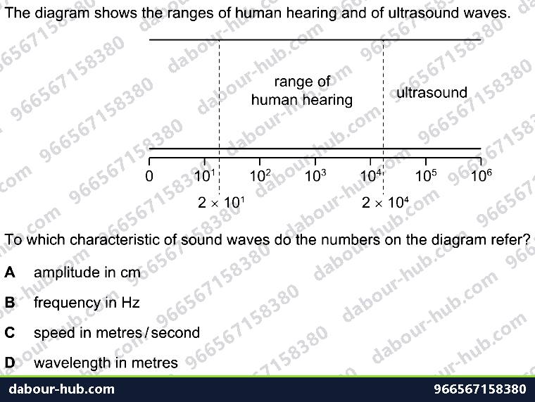 IGCSE Physics 3.4 SOUND - Question 10