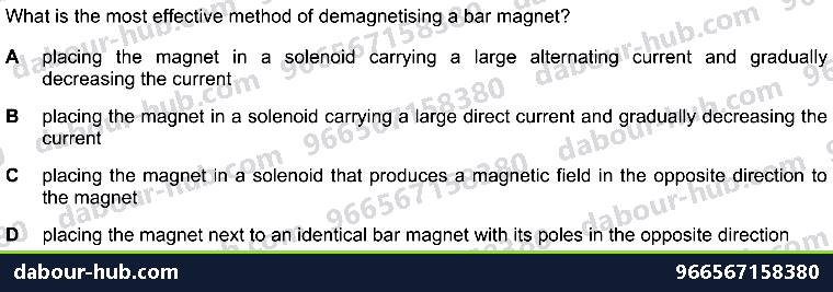 IGCSE Physics 4.1 SIMPLE PHENOMENA OF MAGNETISM - Question 10