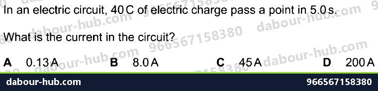 IGCSE Physics 4.2.2 ELECTRIC CURRENT - Question 1