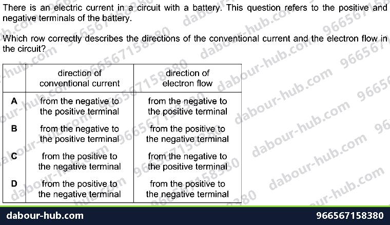 IGCSE Physics 4.2.2 ELECTRIC CURRENT - Question 8