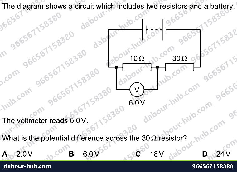 IGCSE Physics 4.2.3 ELECTROMOTIVE FORCE AND POTENTIAL DIFFERENCE - Question 7