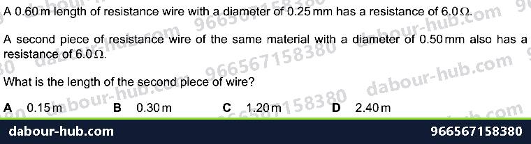 IGCSE Physics 4.2.4 RESISTANCE - Question 7