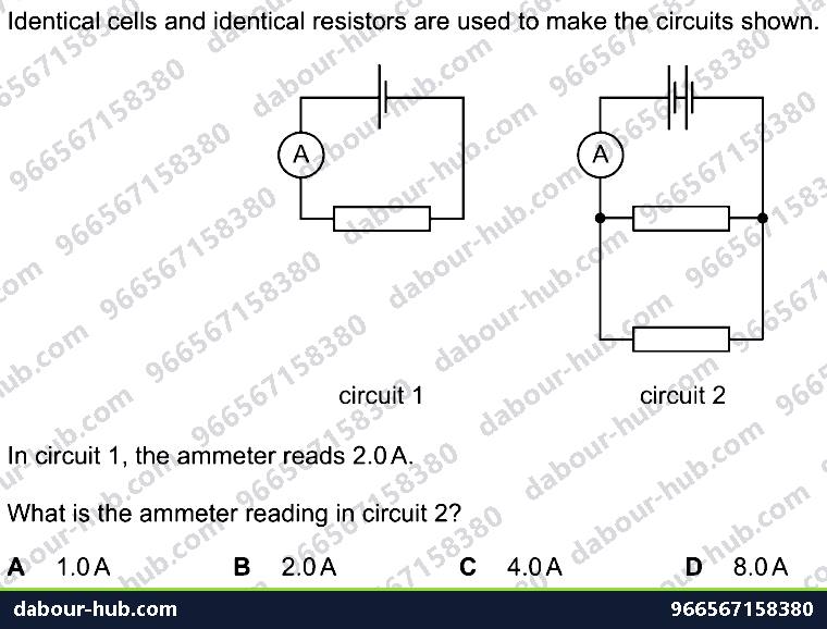 IGCSE Physics 4.3.1 CIRCUIT DIAGRAMS AND CIRCUIT COMPONENTS - Question 4
