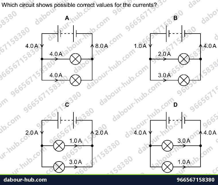 IGCSE Physics 4.3.2 SERIES AND PARALLEL CIRCUITS - Question 10