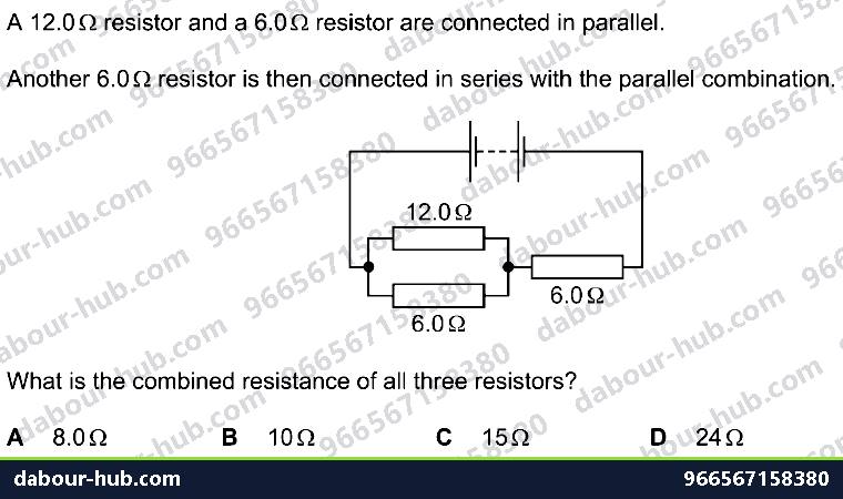 IGCSE Physics 4.3.2 SERIES AND PARALLEL CIRCUITS - Question 3