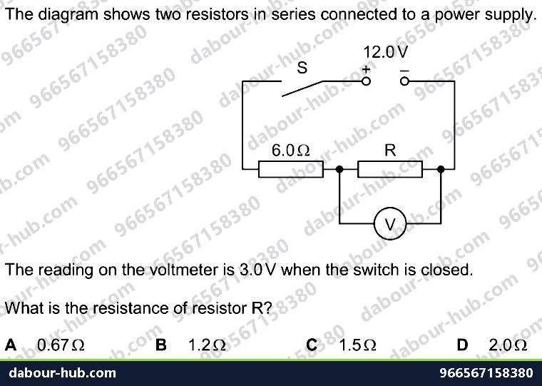 IGCSE Physics 4.3.2 SERIES AND PARALLEL CIRCUITS - Question 4