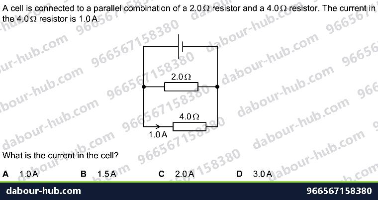 IGCSE Physics 4.3.2 SERIES AND PARALLEL CIRCUITS - Question 8