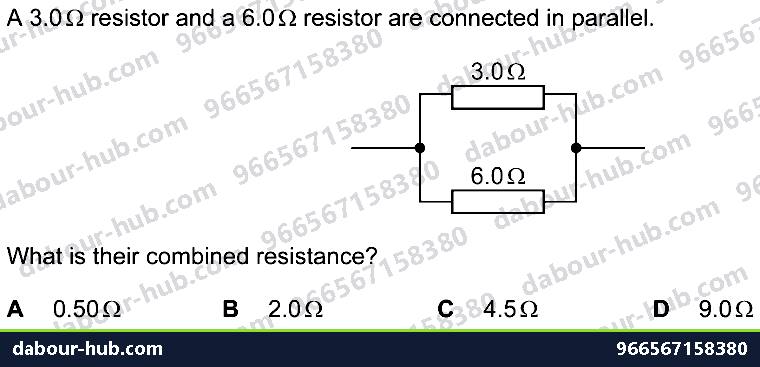 IGCSE Physics 4.3.2 SERIES AND PARALLEL CIRCUITS - Question 9