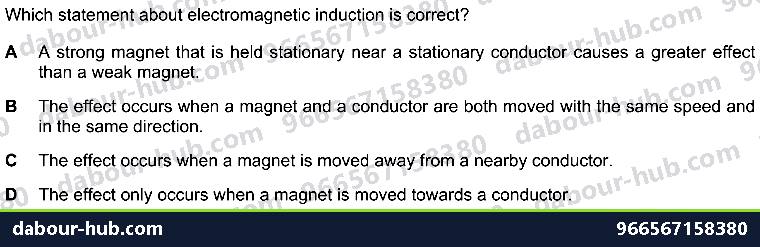 IGCSE Physics 4.5.1 ELECTROMAGNETIC INDUCTION - Question 6