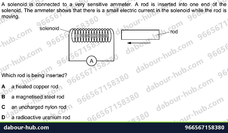 IGCSE Physics 4.5.1 ELECTROMAGNETIC INDUCTION - Question 8