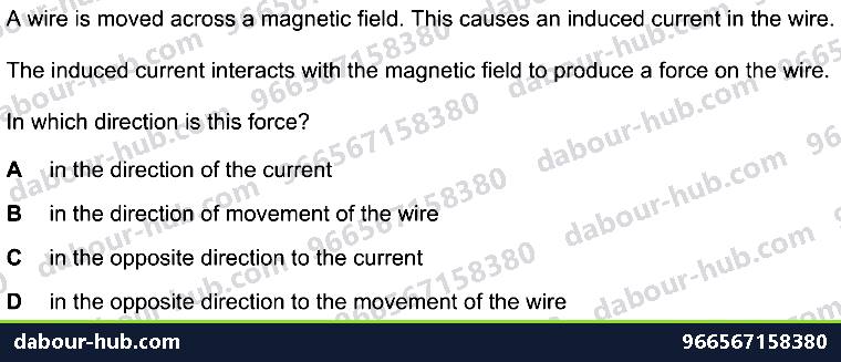 IGCSE Physics 4.5.1 ELECTROMAGNETIC INDUCTION - Question 9