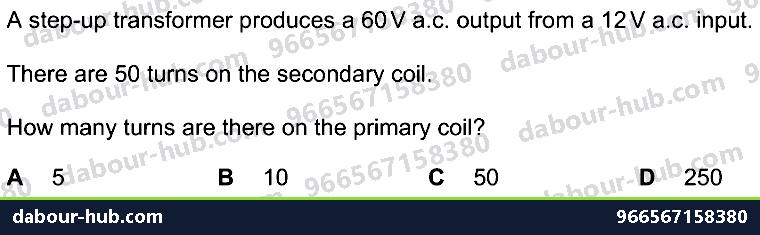 IGCSE Physics 4.5.2 THE A.C. GENERATOR - Question 6