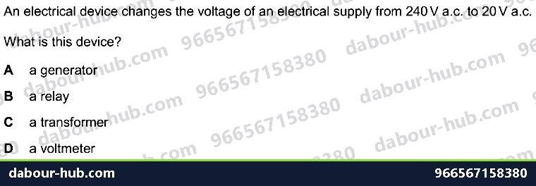 IGCSE Physics 4.5.2 THE A.C. GENERATOR - Question 7