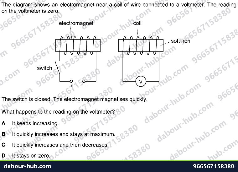 IGCSE Physics 4.5.3 MAGNETIC EFFECT OF A CURRENT - Question 9