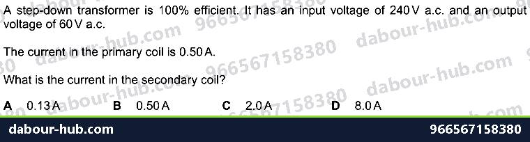 IGCSE Physics 4.5.6 THE TRANSFORMER - Question 7