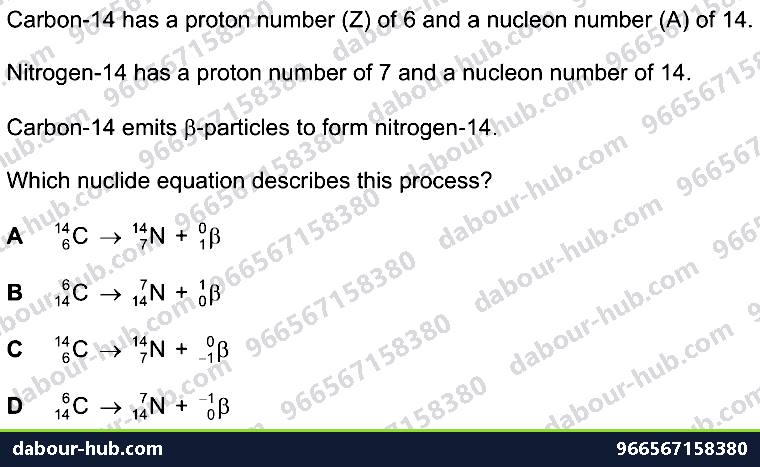 IGCSE Physics 5.1.2 THE NUCLEUS - Question 10