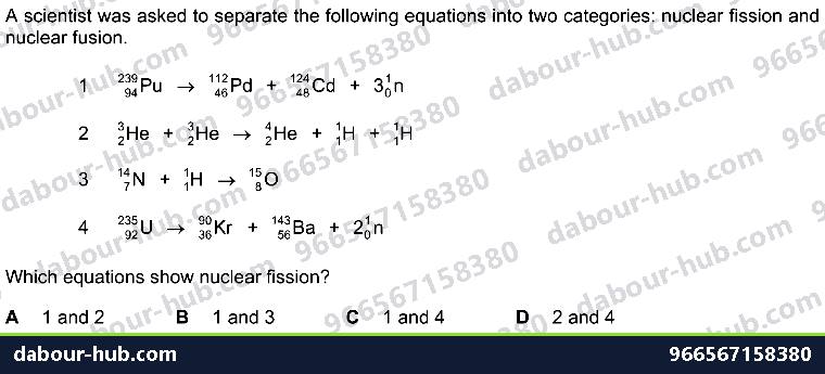 IGCSE Physics 5.1.2 THE NUCLEUS - Question 3