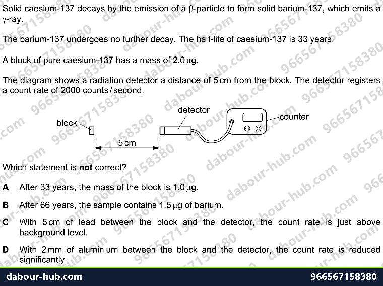 IGCSE Physics 5.2.1 DETECTION OF RADIOACTIVITY - Question 1