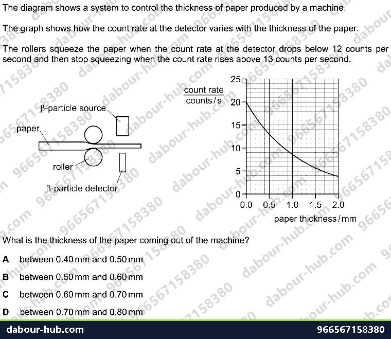 IGCSE Physics 5.2.1 DETECTION OF RADIOACTIVITY - Question 8